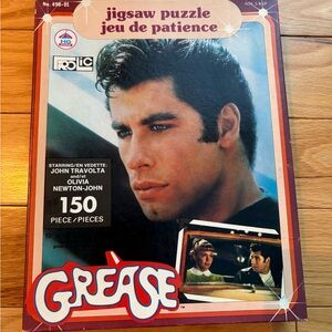 Vintage 1978 Grease John Travolta Jigsaw Puzzle 150 Pieces Movie Memorabilia